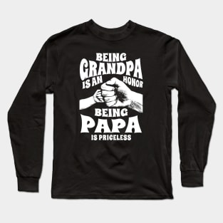 being grandpa- white Long Sleeve T-Shirt